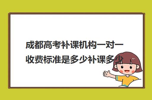 成都高考补课机构一对一收费标准是多少补课多少钱一小时(成都高中一对一补课机构哪个