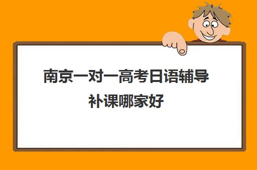 南京一对一高考日语辅导补课哪家好(南京一对一辅导收费)