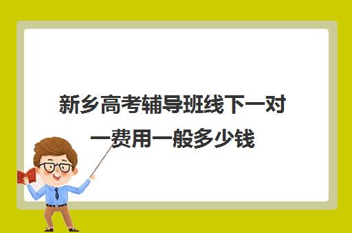 新乡高考辅导班线下一对一费用一般多少钱(新乡市最出名辅导班)