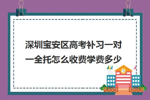 深圳宝安区高考补习一对一全托怎么收费学费多少钱