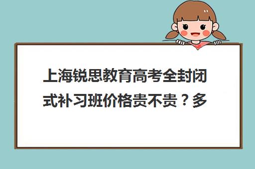 上海锐思教育高考全封闭式补习班价格贵不贵？多少钱一年