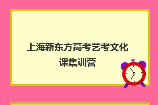 上海新东方高考艺考文化课集训营(上海高考冲刺班哪家培训机构最好)