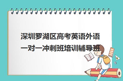 深圳罗湖区高考英语外语一对一冲刺班培训辅导班哪个好(深圳高中补课机构排名)