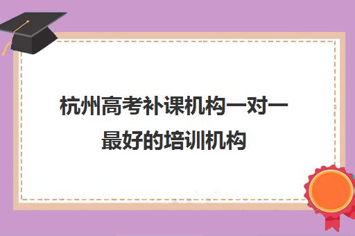 杭州高考补课机构一对一最好培训机构(杭州一对一补课价格)