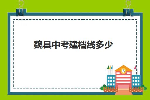 魏县中考建档线多少(河北省建档线是多少)