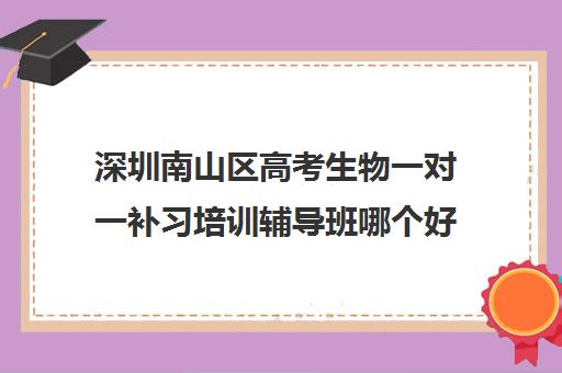 深圳南山区高考生物一对一补习培训辅导班哪个好