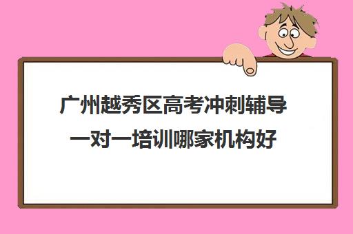 广州越秀区高考冲刺辅导一对一培训哪家机构好(一对一辅导哪家机构好)