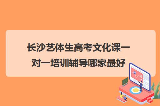 长沙艺体生高考文化课一对一培训辅导哪家最好(长沙艺考文化培训学校排名)