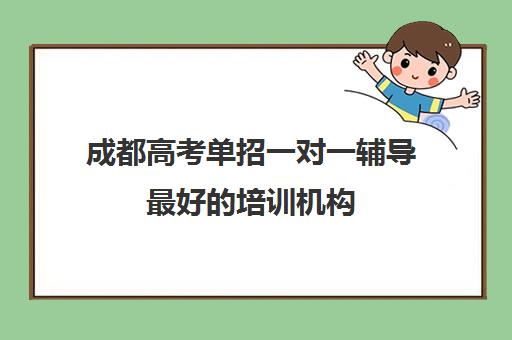 成都高考单招一对一辅导最好培训机构(一对一教育机构排名)