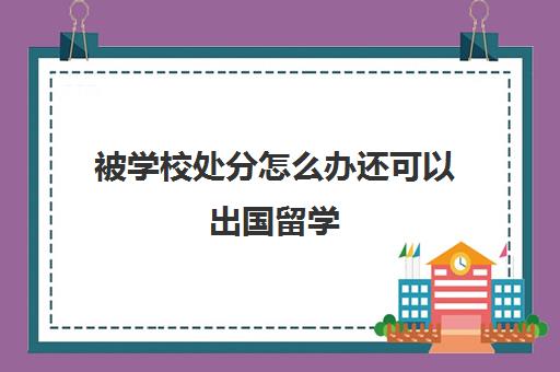 被学校处分怎么办还可以出国留学(哪些学校可以出国留学)