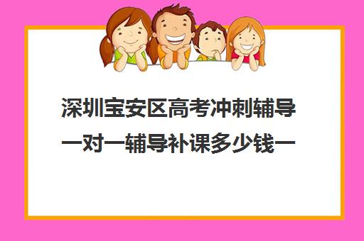 深圳宝安区高考冲刺辅导一对一辅导补课多少钱一小时(一对一补课收费标准)