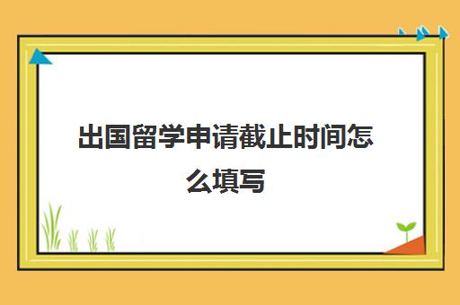 出国留学申请截止时间怎么填写(留学认证出入境时间要求)