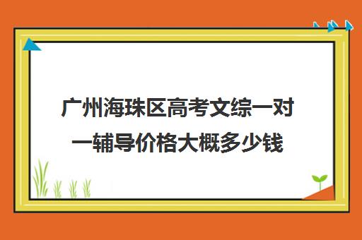 广州海珠区高考文综一对一辅导价格大概多少钱(高三一对一文综辅导)