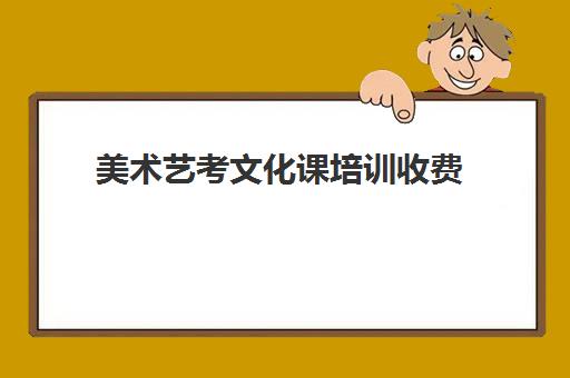 美术艺考文化课培训收费(美术艺考一对一价格)