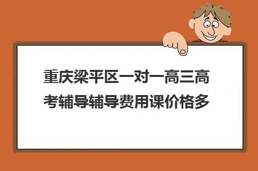 重庆梁平区一对一高三高考辅导辅导费用课价格多少钱(重庆一对一补课收费标准)