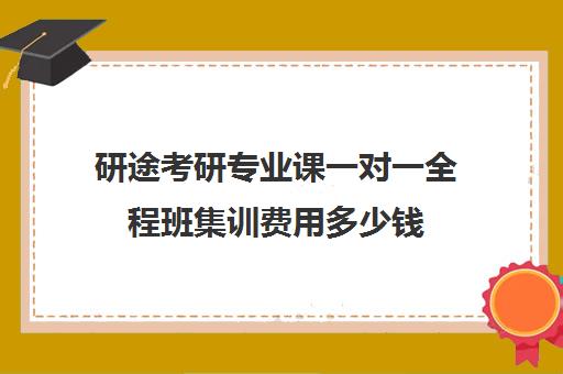 研途考研专业课一对一全程班集训费用多少钱（考研专业课一对一多少钱）