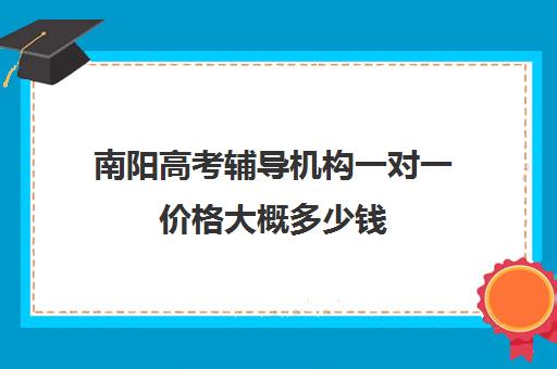 南阳高考辅导机构一对一价格大概多少钱(一对一辅导收费)