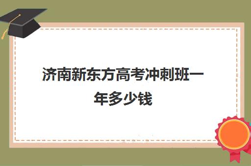 济南新东方高考冲刺班一年多少钱(济南新东方高中辅导班怎么样)