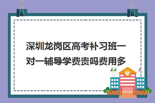 深圳龙岗区高考补习班一对一辅导学费贵吗费用多少钱