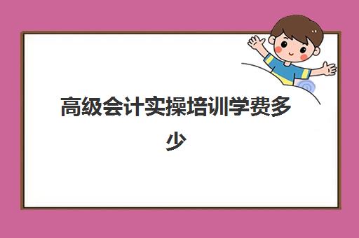 高级会计实操培训学费多少(高级会计师多少钱一个月)