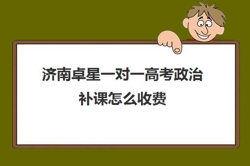 济南卓星一对一高考政治补课怎么收费(高中网上一对一辅导比较好平台)