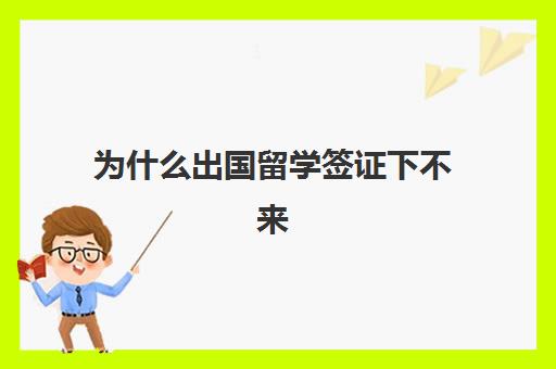 为什么出国留学签证下不来(签证一直不下来怎么办)