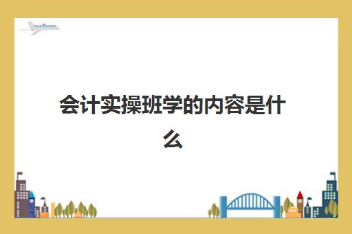 会计实操班学内容是什么(会计实训步骤)