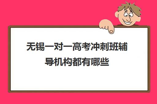 无锡一对一高考冲刺班辅导机构都有哪些(无锡课外辅导机构排名)