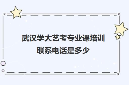 武汉学大艺考专业课培训联系电话是多少(艺考多少分能上一本)