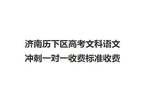 济南历下区高考文科语文冲刺一对一收费标准收费价目表(济南最好的高考辅导班)