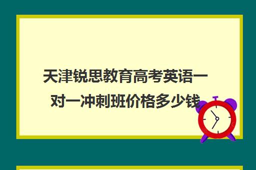 天津锐思教育高考英语一对一冲刺班价格多少钱(锐思教育官网)