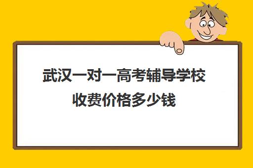 武汉一对一高考辅导学校收费价格多少钱(高三辅导一对一多少钱)