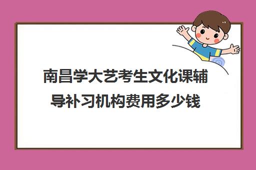 南昌学大艺考生文化课辅导补习机构费用多少钱