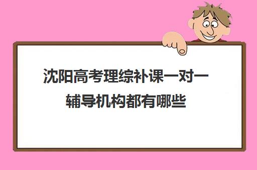 沈阳高考理综补课一对一辅导机构都有哪些(沈阳高三文化课培训班排名前十名)