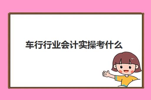 车行行业会计实操考什么(会计分为几个行业)