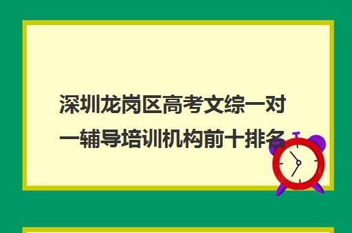 深圳龙岗区高考文综一对一辅导培训机构前十排名(深圳高中补课机构排名)