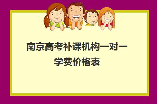 南京高考补课机构一对一学费价格表(一对一补课多少钱)