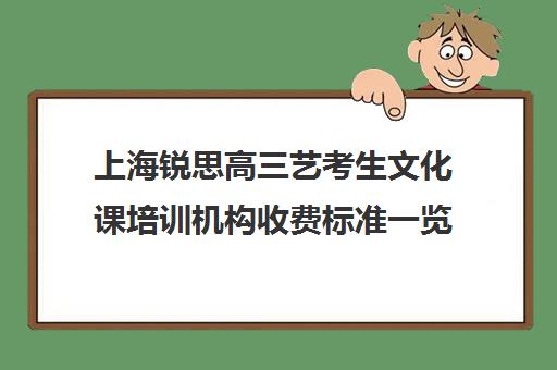 上海锐思高三艺考生文化课培训机构收费标准一览表(上海艺考培训学校排名)