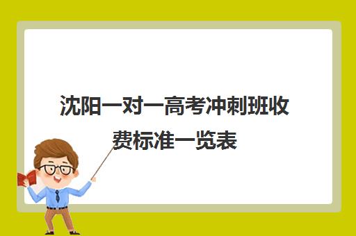 沈阳一对一高考冲刺班收费标准一览表(沈阳补课班哪家好)