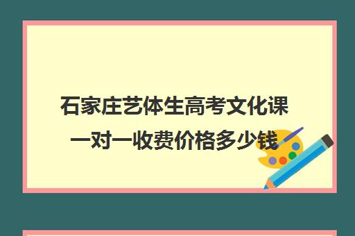 石家庄艺体生高考文化课一对一收费价格多少钱(艺考生一对一辅导)