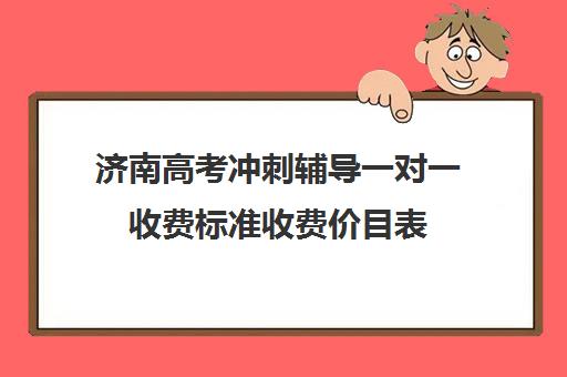 济南高考冲刺辅导一对一收费标准收费价目表(一对一家教价格300)