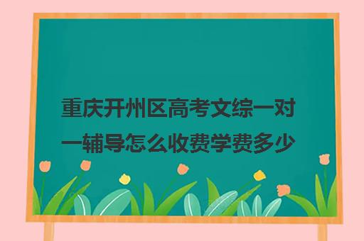 重庆开州区高考文综一对一辅导怎么收费学费多少钱(开州普高有哪些学校)