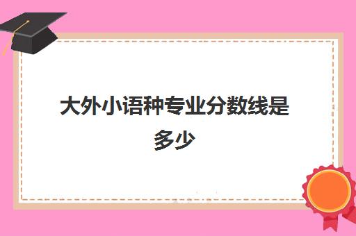 大外小语种专业分数线是多少(北大小语种录取分数线)