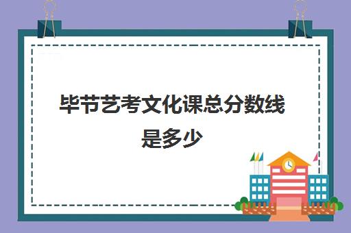 毕节艺考文化课总分数线是多少(艺考文化课要多少分才能上本科)