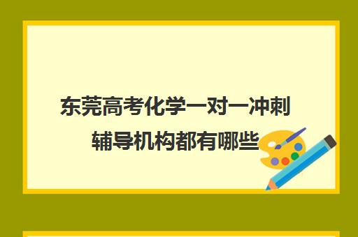 东莞高考化学一对一冲刺辅导机构都有哪些(东莞补课哪个机构比较好)