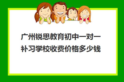 广州锐思教育初中一对一补习学校收费价格多少钱