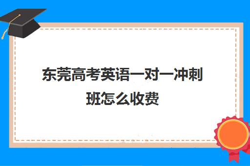 东莞高考英语一对一冲刺班怎么收费(高三一对一培训机构)