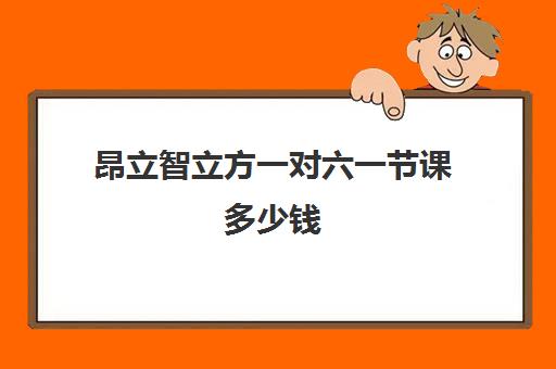 昂立智立方一对六一节课多少钱（小学一对一补课价格表）