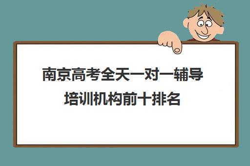 南京高考全天一对一辅导培训机构前十排名(南京课外辅导机构排名)