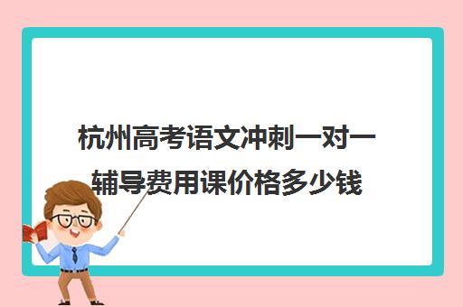 杭州高考语文冲刺一对一辅导费用课价格多少钱(掌门一对一辅导好不好)